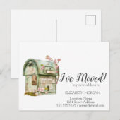 Ik ben verhuisd,  Mailbox Flowers Aankondigingskaart (Voorkant / Achterkant)