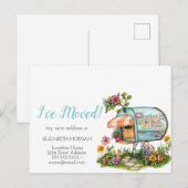 Ik ben verhuisd, Mailbox Spring Flowers Aankondigingskaart (Voorkant / Achterkant)