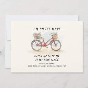 Ik ben verhuisd met de Cat  Bike Moving Aankondiging
