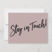 "Ik ben verhuisd" Modern Handschrift Dusty Roos Ka Kaart (Achterkant)