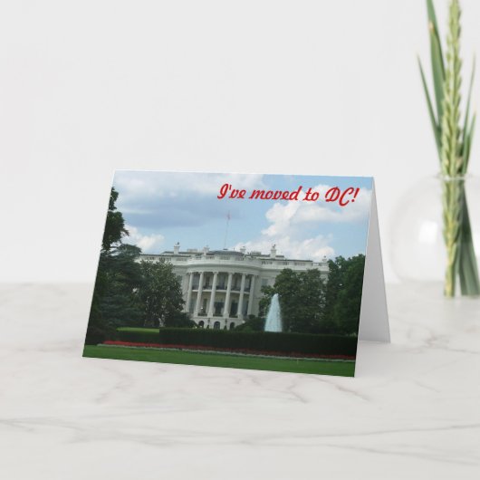 Ik ben verhuisd naar Washington DC Aankondiging (Voorkant)