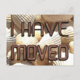 Ik ben verhuisd, New Address Shells Stone Bricks T Aankondigingskaart
