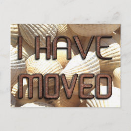 Ik ben verhuisd, New Address Shells Stone Bricks T Aankondigingskaart