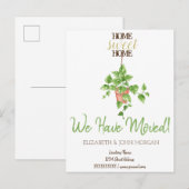 Ik ben verhuisd, Nieuw startpunt, Vloer, Home Swee Aankondigingskaart (Voorkant / Achterkant)