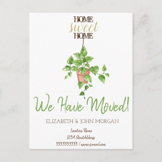 Ik ben verhuisd, Nieuw startpunt, Vloer, Home Swee Aankondigingskaart (Voorkant)