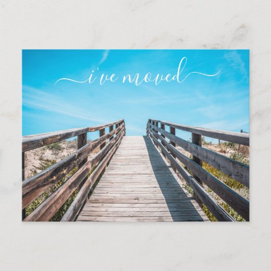 Ik Ben Verhuisd Nieuwe Adres Aankondiging Strand O (Voorkant)