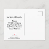 Ik ben verhuisd! Oranje Gerbera met Hout Postkaart Aankondigingskaart (Achterkant)