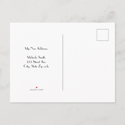 Ik ben verhuisd. Roze Waterverf scooter met bloeme Aankondigingskaart (Achterkant)