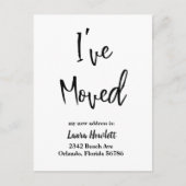 Ik ben verhuisd verhuisbericht modern script aankondigingskaart (Voorkant)