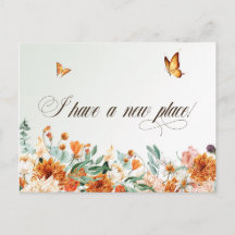 Ik ben verhuisd, zomerbloemen en vlinders