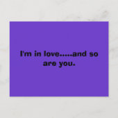 Ik ben verliefd... en jij ook. briefkaart (Voorkant)