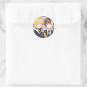 Ik ben verliefd op de schurken | Rae en Claire Ronde Sticker (Tas)