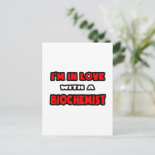 Ik ben verliefd op een biochemicus briefkaart (Staand voorkant)