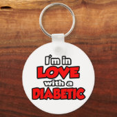 Ik ben verliefd op een diabeticus sleutelhanger (Voorkant)