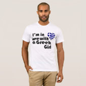 Ik ben verliefd op een Grieks meisje T-shirt (Voorkant volledig)