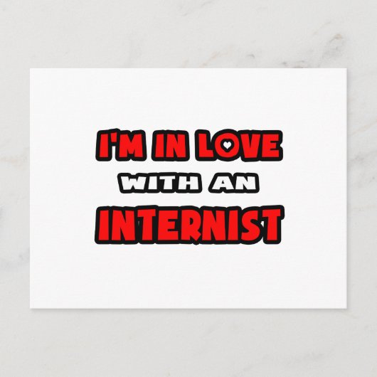 Ik ben verliefd op een internist briefkaart (Voorkant)