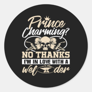 Ik ben verliefd op een lasser Ik ben een lasser Ronde Sticker
