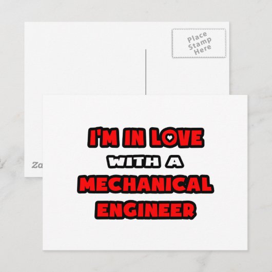 Ik ben verliefd op een monteur briefkaart (Voorkant / Achterkant)