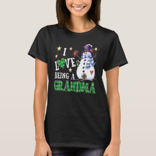 Ik ben verliefd op een oma Buffalo Pset Snowman Ch T-shirt
