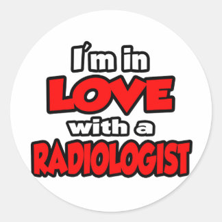 Ik ben verliefd op een radioloog ronde sticker