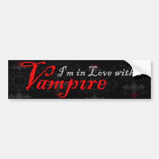 Ik ben verliefd op een Vampier Bumpersticker (Voorkant)