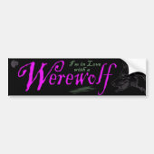 Ik ben verliefd op een Werewolf Bumpersticker (Voorkant)