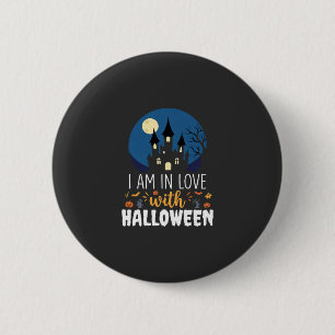 Ik ben verliefd op Halloween Spokenkasteel_1 Ronde Button 5,7 Cm