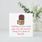 Ik ben verliefd op je. feestdagenkaart (Staand voorkant)