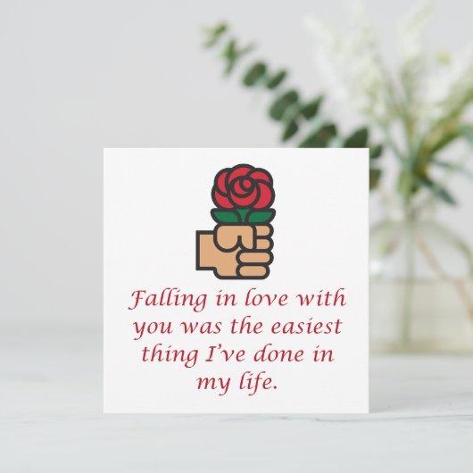 Ik ben verliefd op je. feestdagenkaart (Staand voorkant)