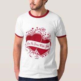 Ik ben verliefd op je! Rode harten T-shirt