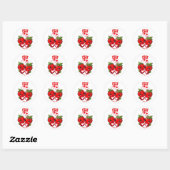 Ik ben verliefd op je. ronde sticker (Vel)