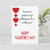 Ik ben verliefd op je, Valentijn Feestdagenkaart (Staand voorkant)