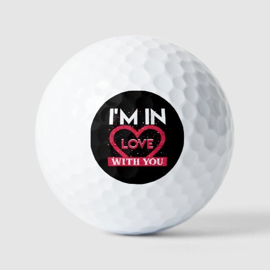Ik ben verliefd op je Valentijn Golfballen (Voorkant)