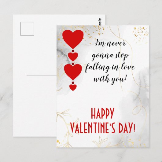 Ik ben verliefd op je, Valentijn Holiday. Briefkaart (Voorkant / Achterkant)