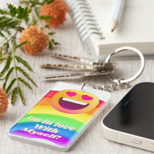 Ik ben verliefd op mezelf sleutelhanger (Voorkant Rechts)