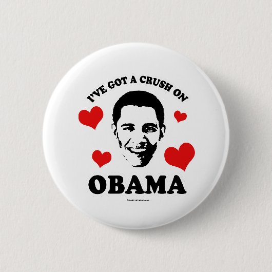 IK BEN VERLIEFD OP OBAMA RONDE BUTTON 5,7 CM (Voorkant)