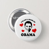 IK BEN VERLIEFD OP OBAMA RONDE BUTTON 5,7 CM (Voorkant /achterkant)