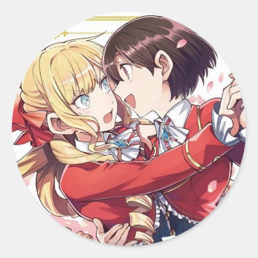 Ik ben verliefd op The Villainess | WataOshi Ronde Sticker (Voorkant)