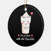 Ik ben verliefd op warme chocolademelk keramisch ornament (Links)