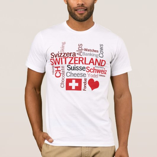 Ik ben verliefd op Zwitserland! Zwitsers thema T-shirt (Voorkant)