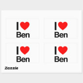 ik ben verliefd rechthoekige sticker (Vel)