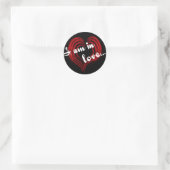 Ik ben verliefd.. ronde sticker (Tas)
