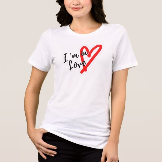 "Ik ben verliefd" T-shirt (Voorkant)