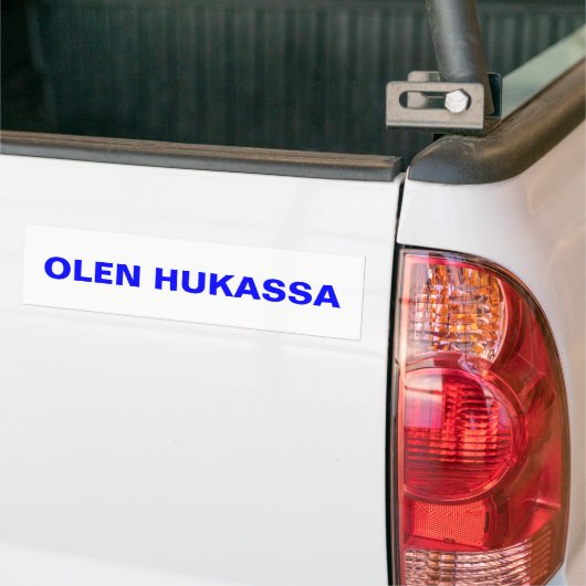 Ik ben verloren ~ Bumpersticker op het Finse schie (Op Truck)