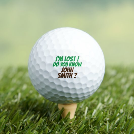 Ik ben verloren. Custom Golf Balls Golfballen (Insitu Shirt)