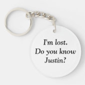 Ik ben verloren Gepersonaliseerde Naam Custom Sleutelhanger (Voorkant)