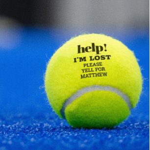 Ik ben verloren Help Funny Persoonlijk Tennisballen