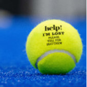 Ik ben verloren Help Funny Persoonlijk Tennisballen