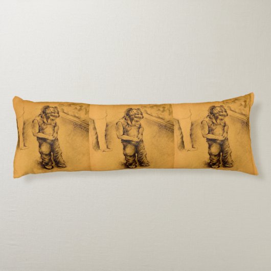 Ik ben verloren in Le Tianguie, Mexico Lichaamskussen (Achterkant)