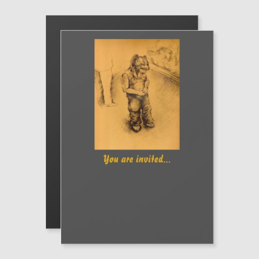 Ik ben verloren in Le Tianguie, Mexico Magnetische Uitnodiging (Voorkant / Achterkant)